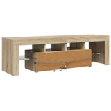 vidaXL TV Cabinet with LED Lights 140x36.5x40 cm White
