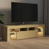 vidaXL TV Cabinet with LED Lights 140x36.5x40 cm White