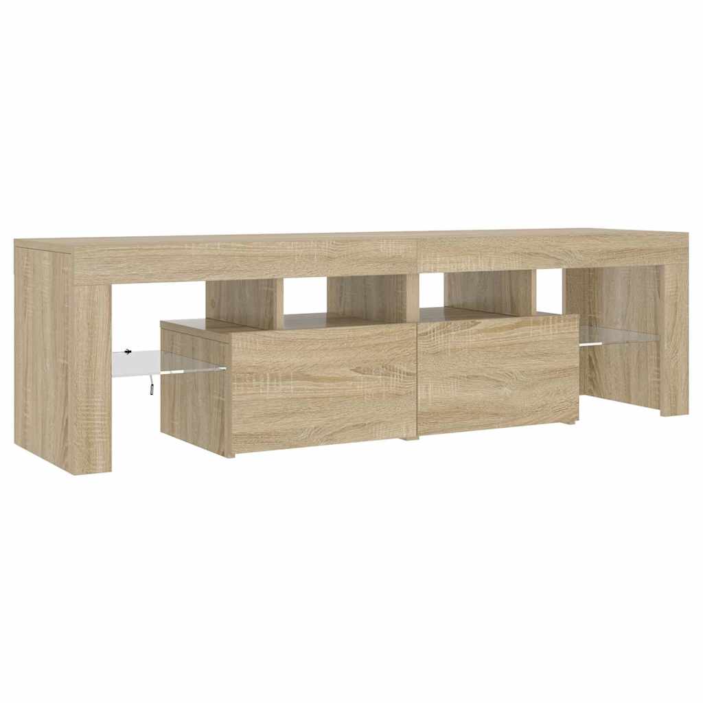 vidaXL TV Cabinet with LED Lights 140x36.5x40 cm White