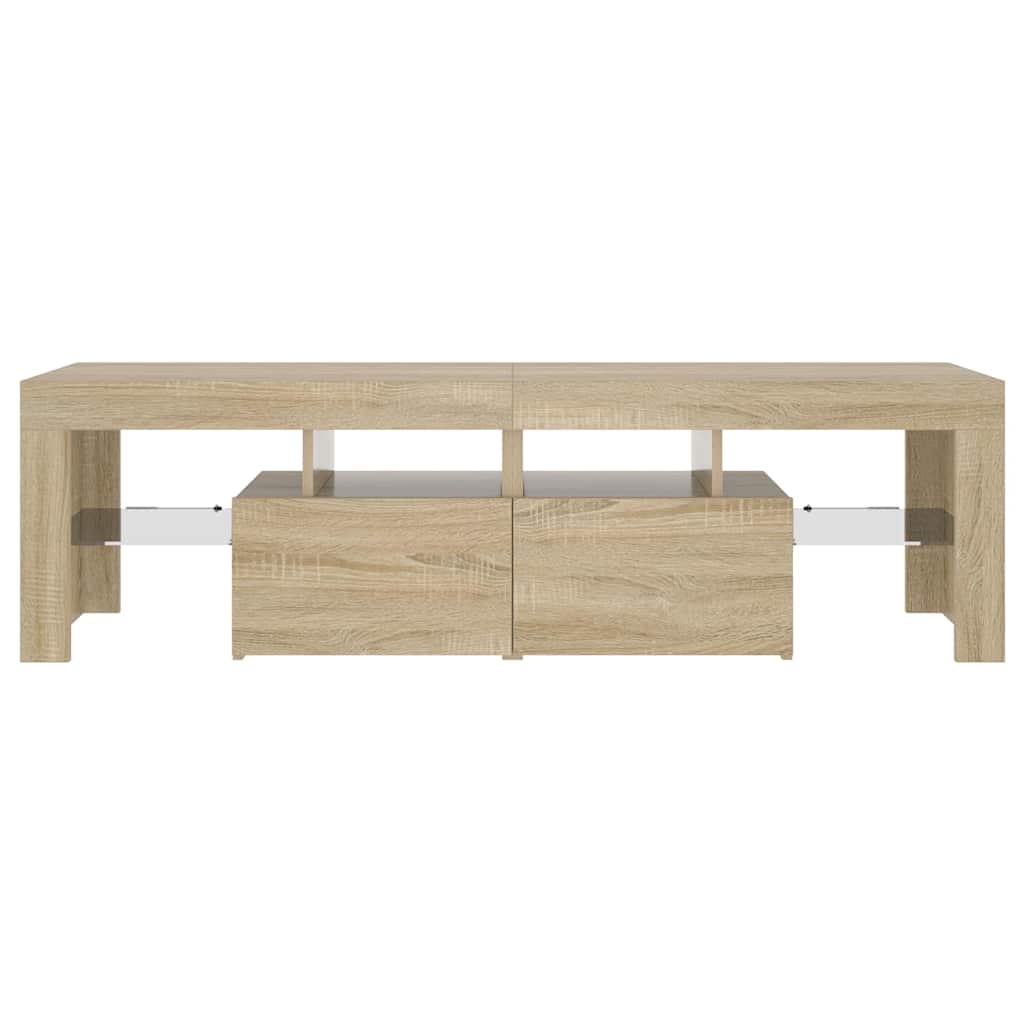 vidaXL TV Cabinet with LED Lights 140x36.5x40 cm White