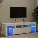 vidaXL TV Cabinet with LED Lights 140x36.5x40 cm White