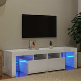 vidaXL TV Cabinet with LED Lights 140x36.5x40 cm White