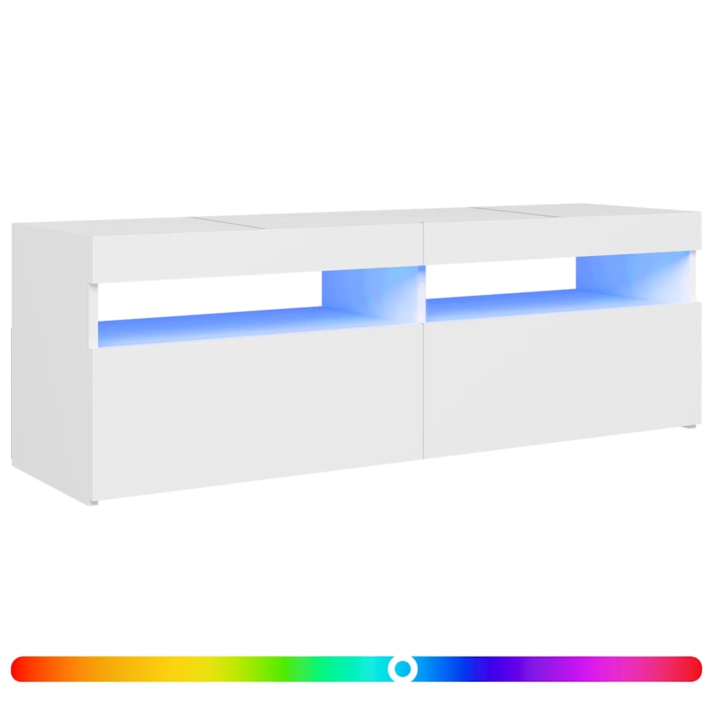 vidaXL Tv-meubel met LED-verlichting 120x35x40 cm wit