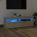 vidaXL Tv-meubel met LED-verlichting 120x35x40 cm wit