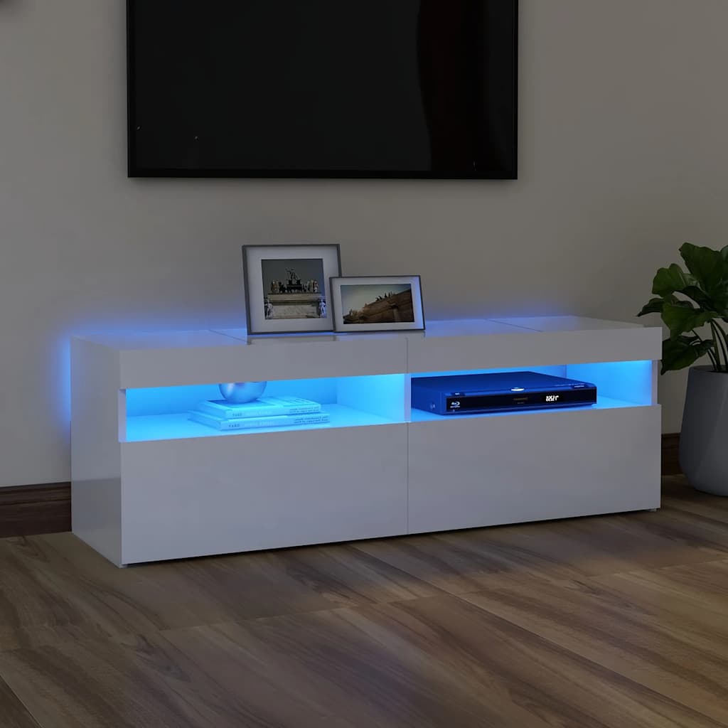 vidaXL Tv-meubel met LED-verlichting 120x35x40 cm wit