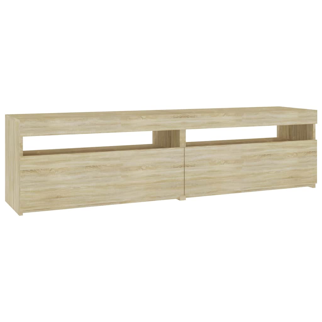 vidaXL Tv-meubel met LED-verlichting 120x35x40 cm wit