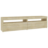 vidaXL Tv-meubel met LED-verlichting 120x35x40 cm wit
