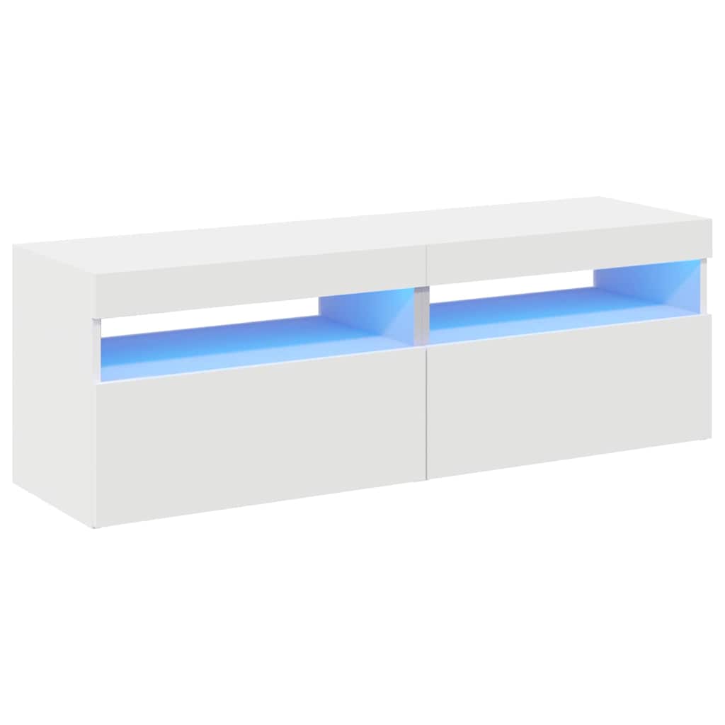 vidaXL Tv-meubel met LED-verlichting 120x35x40 cm wit