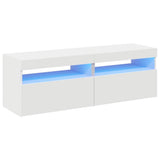 vidaXL Tv-meubel met LED-verlichting 120x35x40 cm wit
