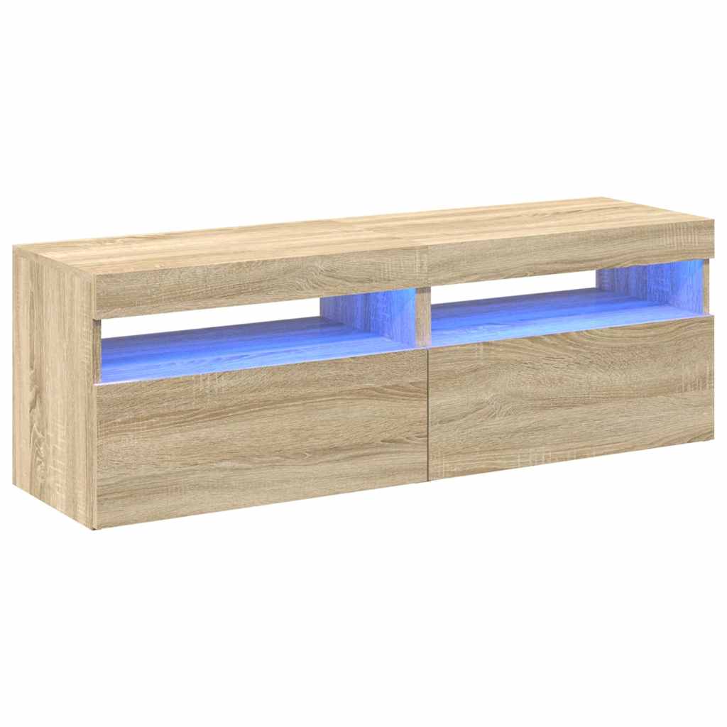 vidaXL Tv-meubel met LED-verlichting 120x35x40 cm wit
