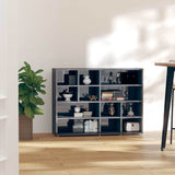 vidaXL Sideboard 97x32x72 cm engineered wood high gloss grey