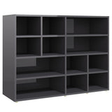 vidaXL Sideboard 97x32x72 cm engineered wood high gloss grey