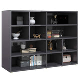 vidaXL Sideboard 97x32x72 cm engineered wood high gloss grey