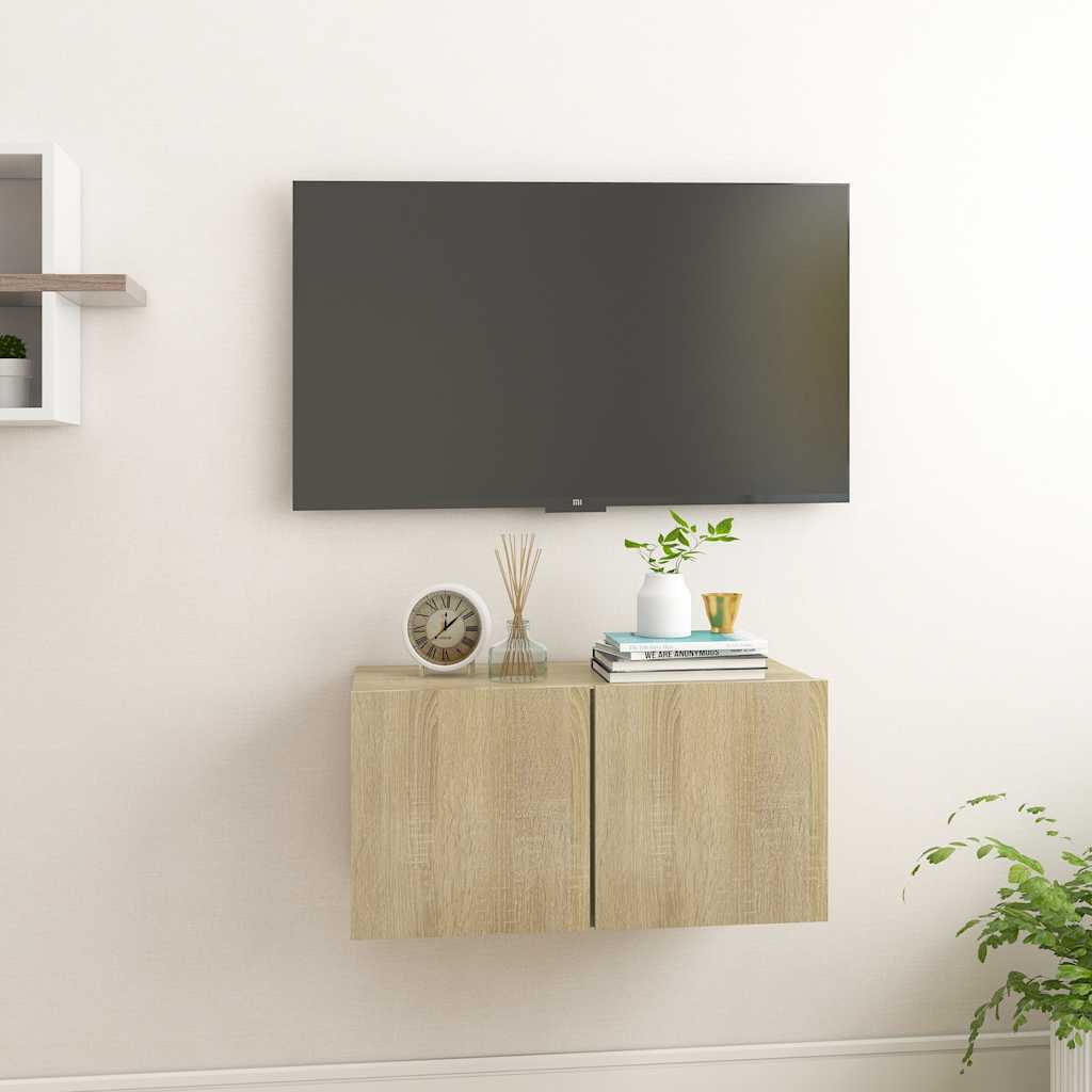 vidaXL Tv-hangmeubel 60x30x30 cm wit