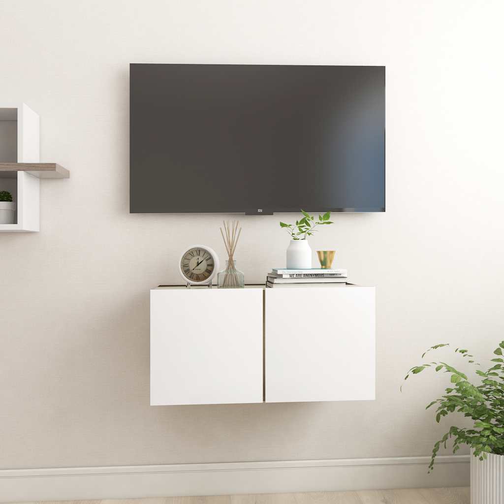 vidaXL Tv-hangmeubel 60x30x30 cm wit