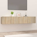 vidaXL Tv-meubels 2 st 80x30x30 cm bewerkt hout wit