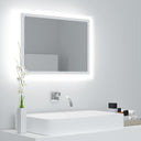 vidaXL Bathroom Mirror LED 60x8.5x37 cm acrylic white