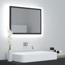 vidaXL Bathroom Mirror LED 60x8.5x37 cm acrylic white