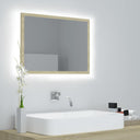 vidaXL Bathroom Mirror LED 60x8.5x37 cm acrylic white