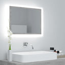 vidaXL Bathroom Mirror LED 60x8.5x37 cm acrylic white