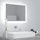 vidaXL Bathroom Mirror LED 60x8.5x37 cm acrylic white