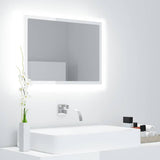 vidaXL Bathroom Mirror LED 60x8.5x37 cm acrylic white