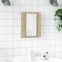 vidaXL Badkamerkast met spiegel en LED 40x12x45 cm acryl wit