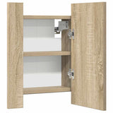 vidaXL Badkamerkast met spiegel en LED 40x12x45 cm acryl wit