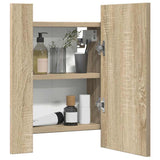 vidaXL Badkamerkast met spiegel en LED 40x12x45 cm acryl wit
