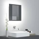 vidaXL Badkamerkast met spiegel en LED 40x12x45 cm acryl wit