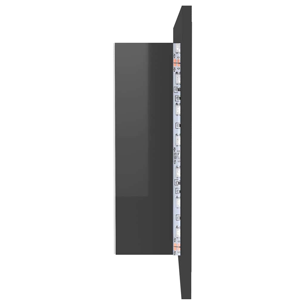 vidaXL Badkamerkast met spiegel en LED 90x12x45 cm acryl wit