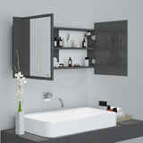 vidaXL Badkamerkast met spiegel en LED 90x12x45 cm acryl wit