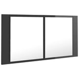 vidaXL Badkamerkast met spiegel en LED 90x12x45 cm acryl wit