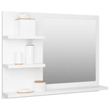vidaXL Badkamerspiegel 60x10,5x45 cm bewerkt hout wit