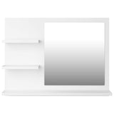 vidaXL Badkamerspiegel 60x10,5x45 cm bewerkt hout wit