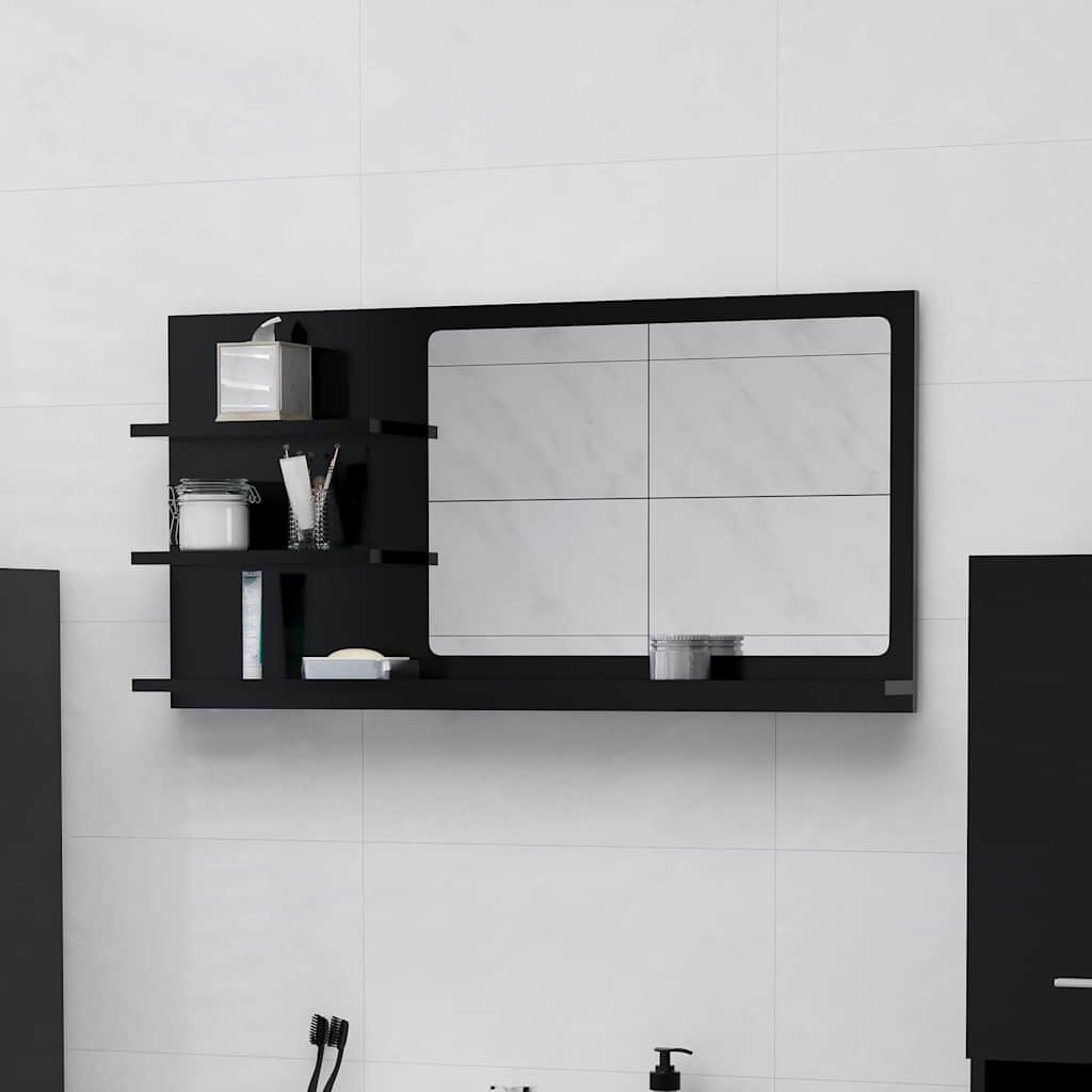 vidaXL Badkamerspiegel 90x10,5x45 cm bewerkt hout wit