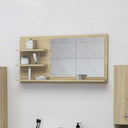 vidaXL Badkamerspiegel 90x10,5x45 cm bewerkt hout wit