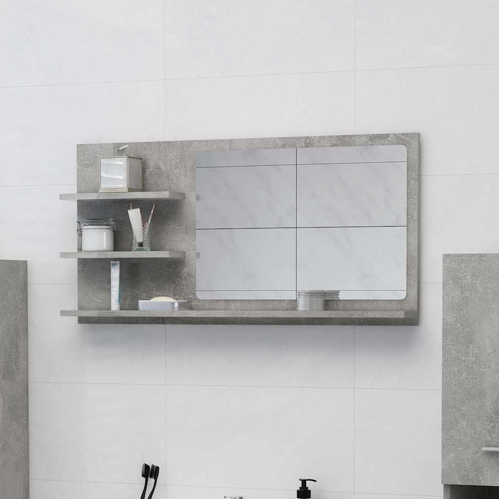 vidaXL Badkamerspiegel 90x10,5x45 cm bewerkt hout wit
