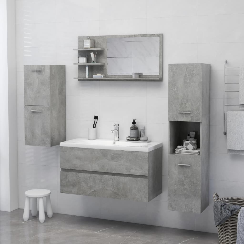 vidaXL Badkamerspiegel 90x10,5x45 cm bewerkt hout wit