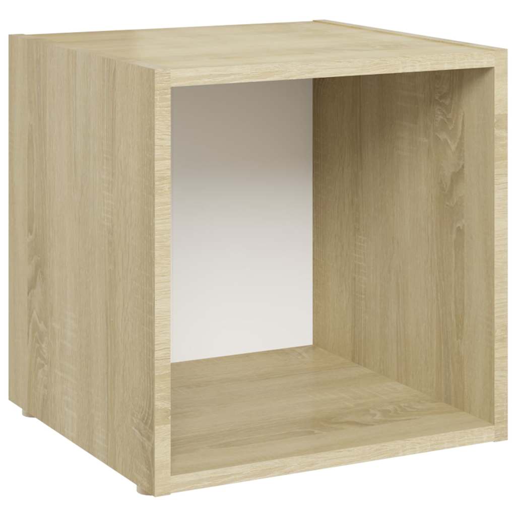 vidaXL Tv-meubel 37x35x37 cm bewerkt hout wit
