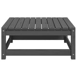 vidaXL Solid Pine Garden Corner Sofa with Grey Cushions