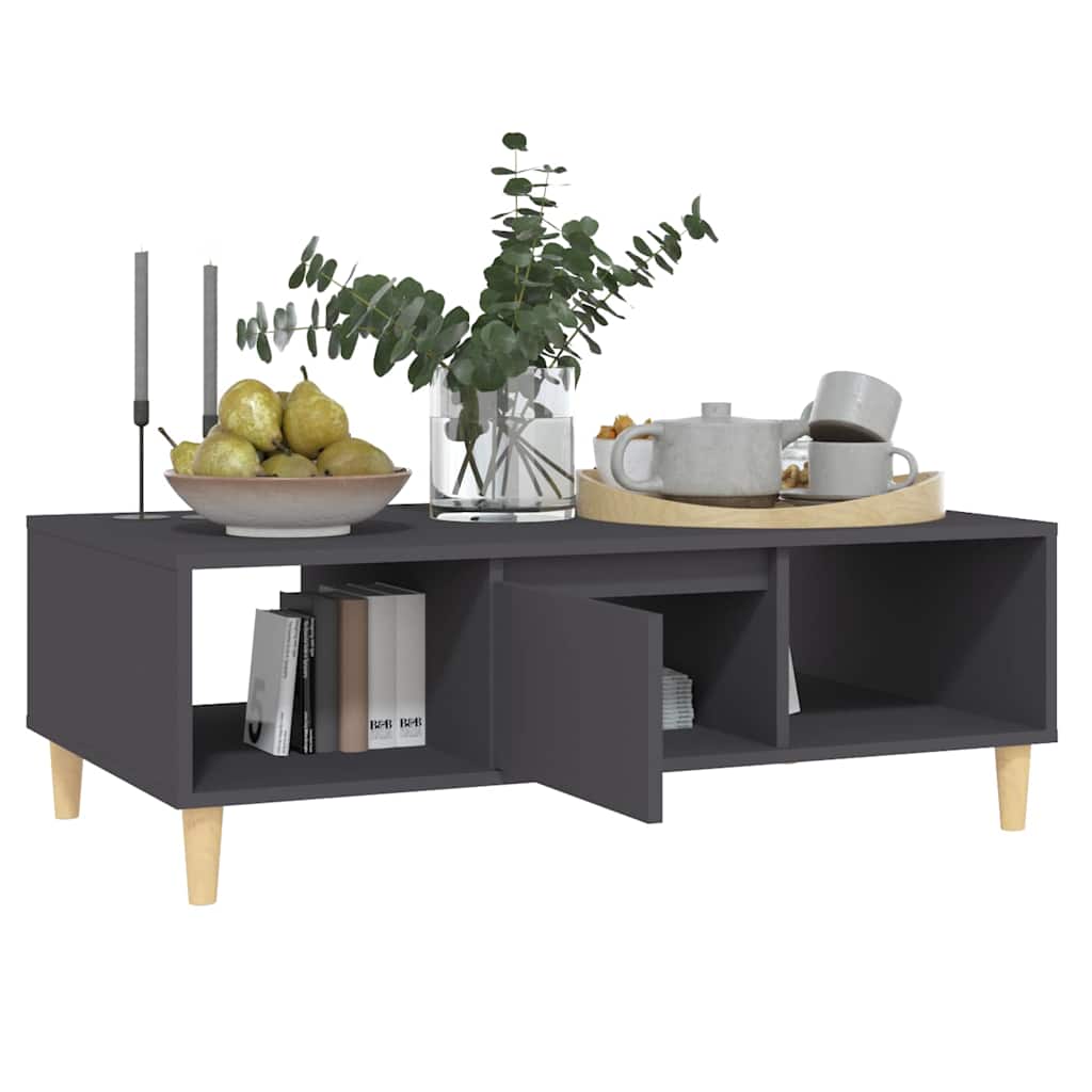 vidaXL Salontafel 103,5x60x35 cm bewerkt hout grijs