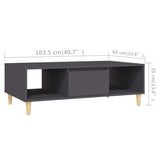 vidaXL Salontafel 103,5x60x35 cm bewerkt hout grijs