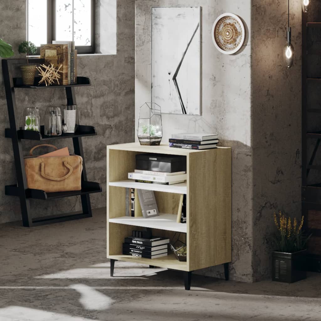 vidaXL Dressoir 57x35x70 cm bewerkt hout wit