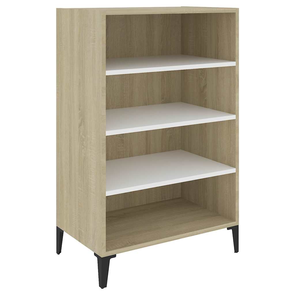 vidaXL Dressoir 57x35x90 cm bewerkt hout wit