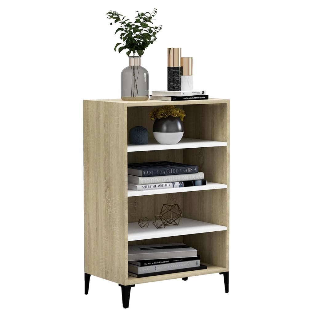 vidaXL Dressoir 57x35x90 cm bewerkt hout wit