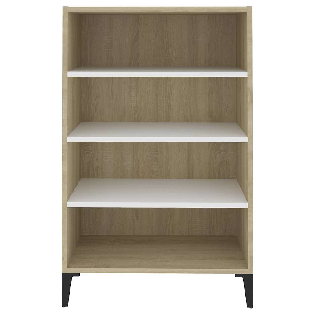 vidaXL Dressoir 57x35x90 cm bewerkt hout wit