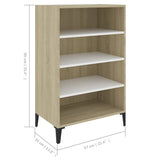 vidaXL Dressoir 57x35x90 cm bewerkt hout wit