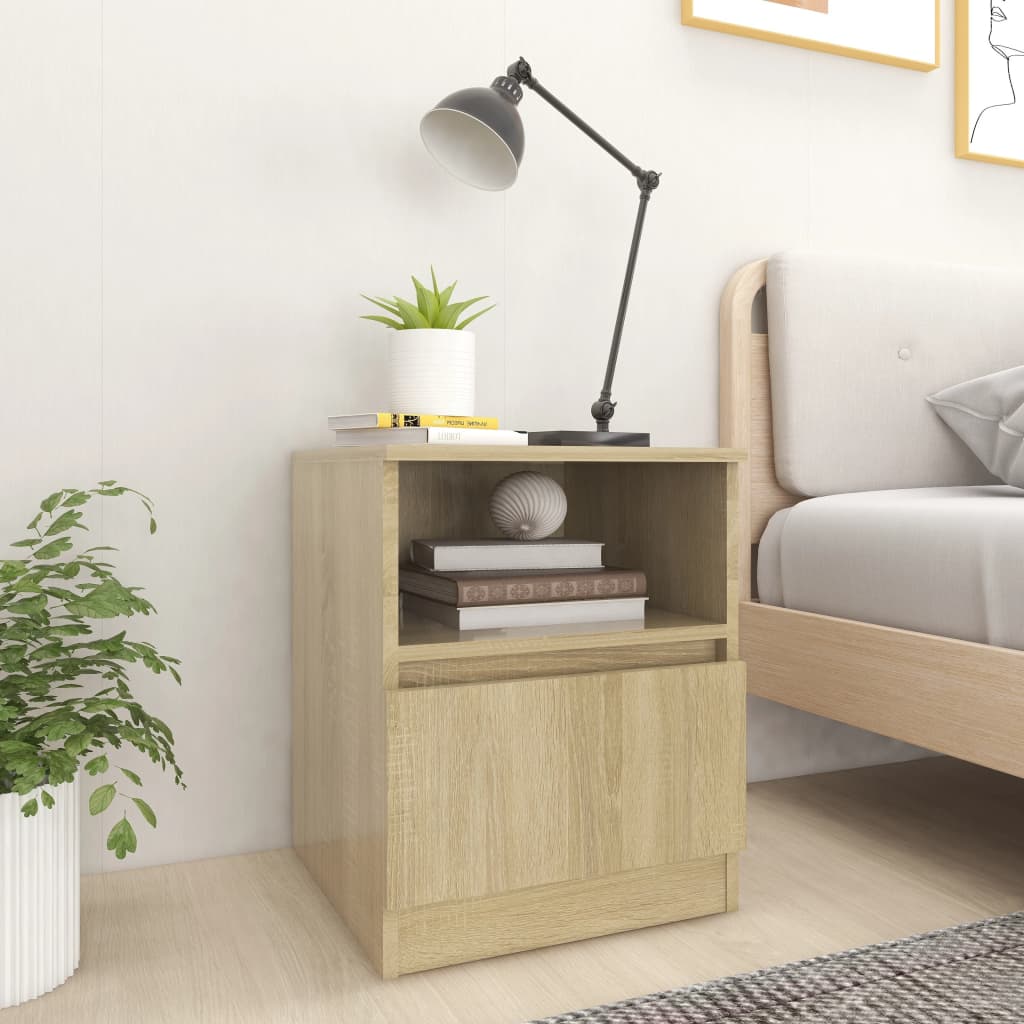 vidaXL Nightstand 40x40x50 cm engineered wood white