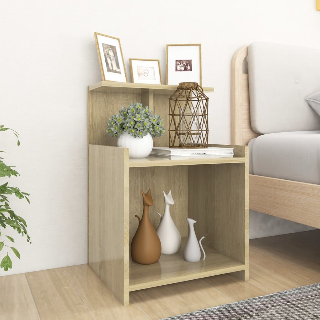 vidaXL Nachtkastje 40x35x60 cm bewerkt hout wit